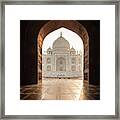 Taj Mahal Mosque View Framed Print