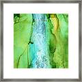 Take The Plunge - Abstract Landscape Framed Print by Michelle Wrighton