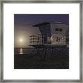 Tamarack Moonset Framed Print