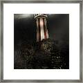 Tasmania Lighthouse In Rain Storm. Guiding Light Framed Print