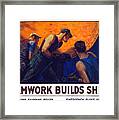 Teamwork Builds Ships Framed Print