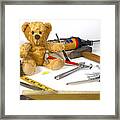 Teddy Bear Repairman Framed Print