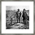 Teddy Roosevelt And John Muir - Glacier Point Yosemite Valley - 1903 Framed Print