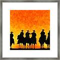 Ten Cowboys Framed Print