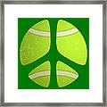 Tennis Ball Peace Sign Framed Print