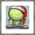 Tennis Christmas Framed Print