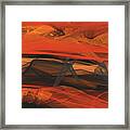 Terracotta Orange Modern Abstract Art Framed Print