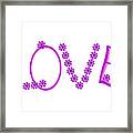 1281 -  Love    Colour Violet Framed Print