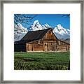 Moulton Barn And Tetons Framed Print