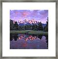 Teton Range At Sunrise Schwabacher Framed Print