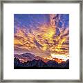 Tetons Sunset Framed Print