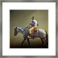 Texas Cowboy And His Horse Framed Print