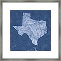 Texas Map Music Notes 5 Framed Print