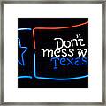 Texas Neon Sign Framed Print