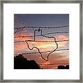 Texas Sunset Framed Print