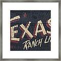 Texas Wood Sign Framed Print