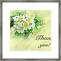 Thank You Card - Multiflora Roses Framed Print