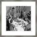Thanksgiving Dinner, C.1950s Framed Print