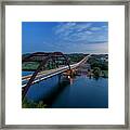 The 360 Bridge Is Austins Majestic Through-arch Bridge Across Lake Austin Framed Print