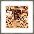 The Anderson Shelter By Sarah Kirk Framed Print