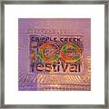 The Annual Ice Sculpting Festival In The Colorado Rockies, Cripple Creek Yellow Framed Print