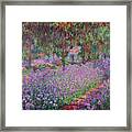 The Artists Garden At Giverny Framed Print