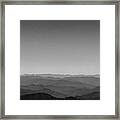 The Beauty Of Mountains - Panorama Black And White Framed Print