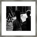The Bicycle - Cambridge, England - Black And White Street Photography Framed Print