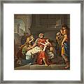 The Blind Oedipus Commending His Children To The Gods Framed Print