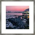 The Blue Hour - Busan, South Korea - Cityscape Photography Framed Print