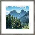 The Bow River At Canmore Framed Print