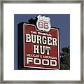 The Burger Hut At Night Framed Print