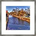 The Canal At New Hope In Winter Framed Print