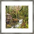 The Cedar Creek Grist Mill In Washington State. Framed Print