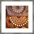 The Ceiling Inside The Blue Mosque In Framed Print