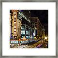 Illinois - The Chicago Theater Framed Print