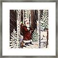The Christmas Forest Visitor 2 Framed Print