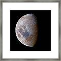 The Crescent Moon Past First Quarter Framed Print