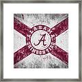 The Crimson Tide State Flag Framed Print