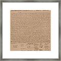 The Declaration Of Independence Framed Print