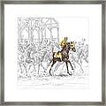 The Favorite - Thoroughbred Race Print Color Tinted Framed Print