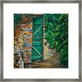 The Garden Gate In Cinque Terre Framed Print