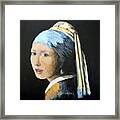 After Johannes Vermeer-the Girl With The Pearl Earring Framed Print