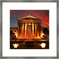 The Golden Columns - Philadelphia Museum Of Art - Sunset Framed Print