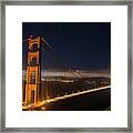 The Golden Gate Bridge In San Francisco At Night Framed Print