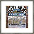 The Great American Lake Shore Railroads - Vintage Advertising Poster - Art Nouveau Style Framed Print