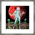 The Green Queen Is Blue Framed Print