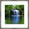 The Greens Of Summer At The Falls Framed Print
