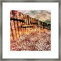 The Groynes At Porlock Weir. Framed Print