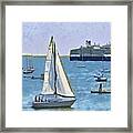 The Harbor At Rockland Maine Framed Print